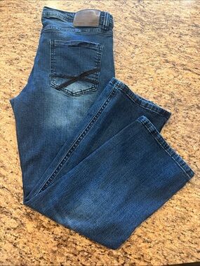 T.K. Axel Slim Boot Men’s Jeans in Deep Blue with Subtle Fade